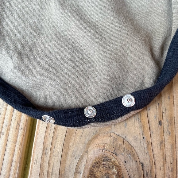 Infant Baby 2 Brown and Black Snap Bodysuits - Picture 5 of 5